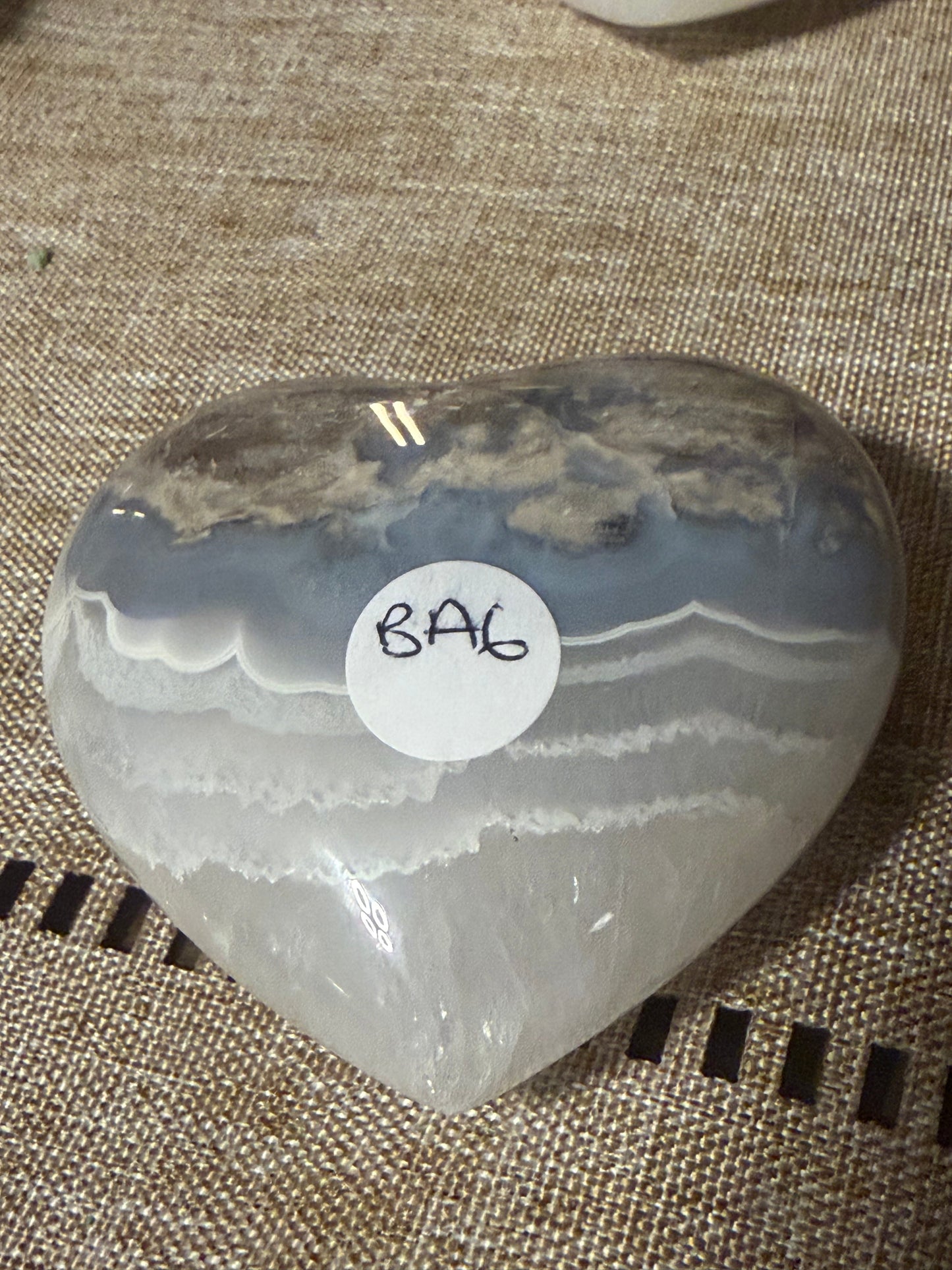 Banded Blue Orca Agate Heart