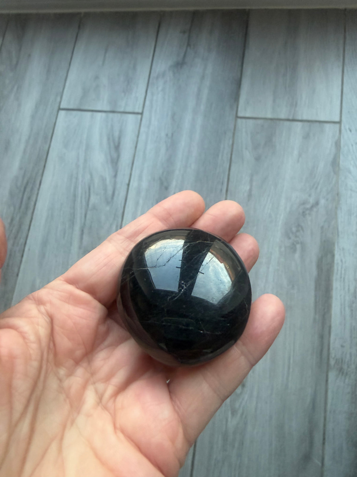 Black Tourmaline Palm Stone