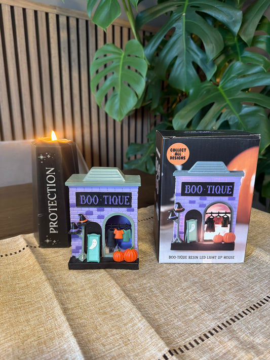 Boo-Tique Resin LED Light Up Halloween House