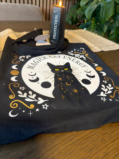 Magick Cat Energy Tote Bag or The Creepier the Better coffin Tote Bag