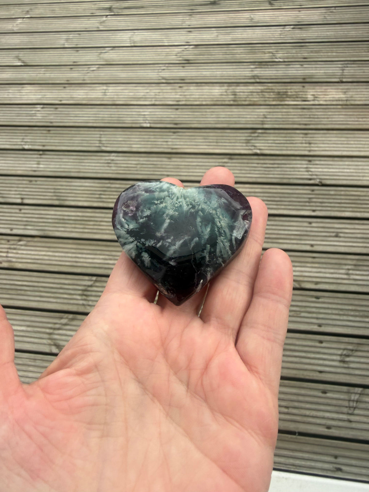 Feather Fluorite Hearts