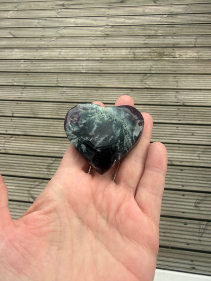 Feather Fluorite Hearts