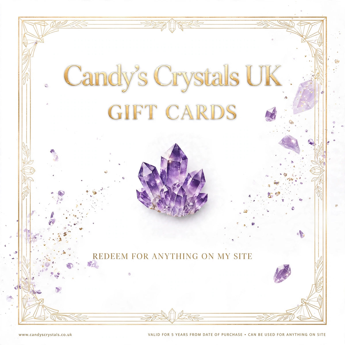 Candy's Crystals UK, Gift Cards