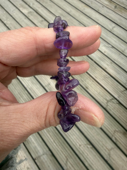 Natural Crystal Chip Bracelets
