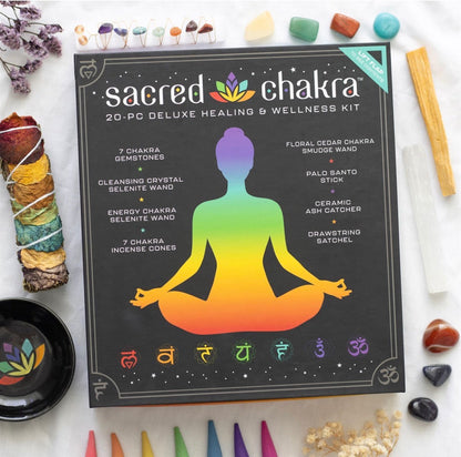 Sacred Chakra 20-Piece Deluxe Healing & Wellness Kit