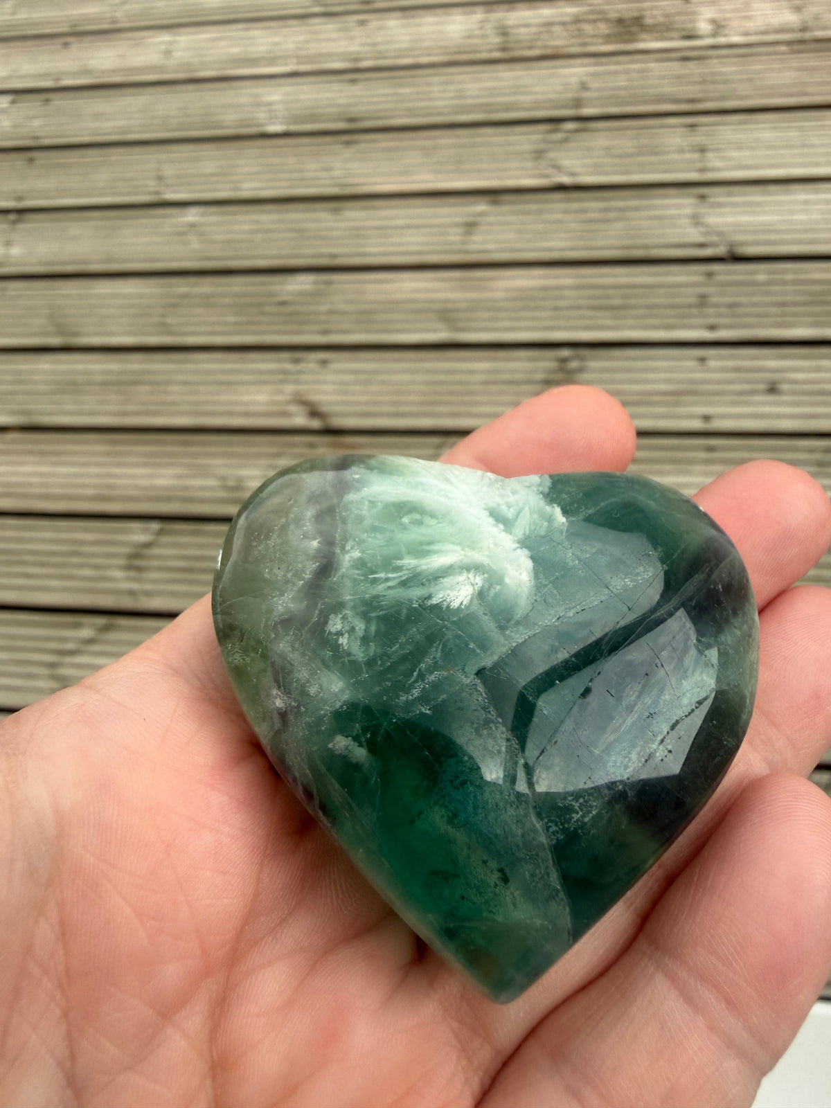 Feather Fluorite Hearts