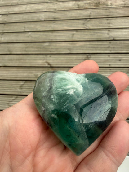 Feather Fluorite Hearts