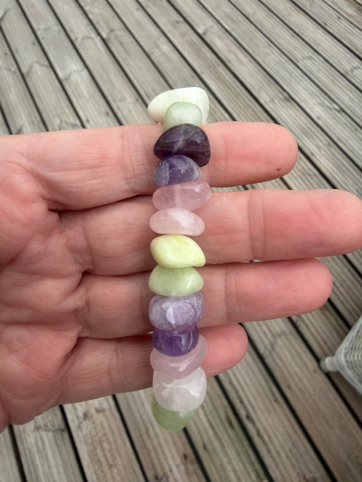 Natural Crystal Chip Bracelets