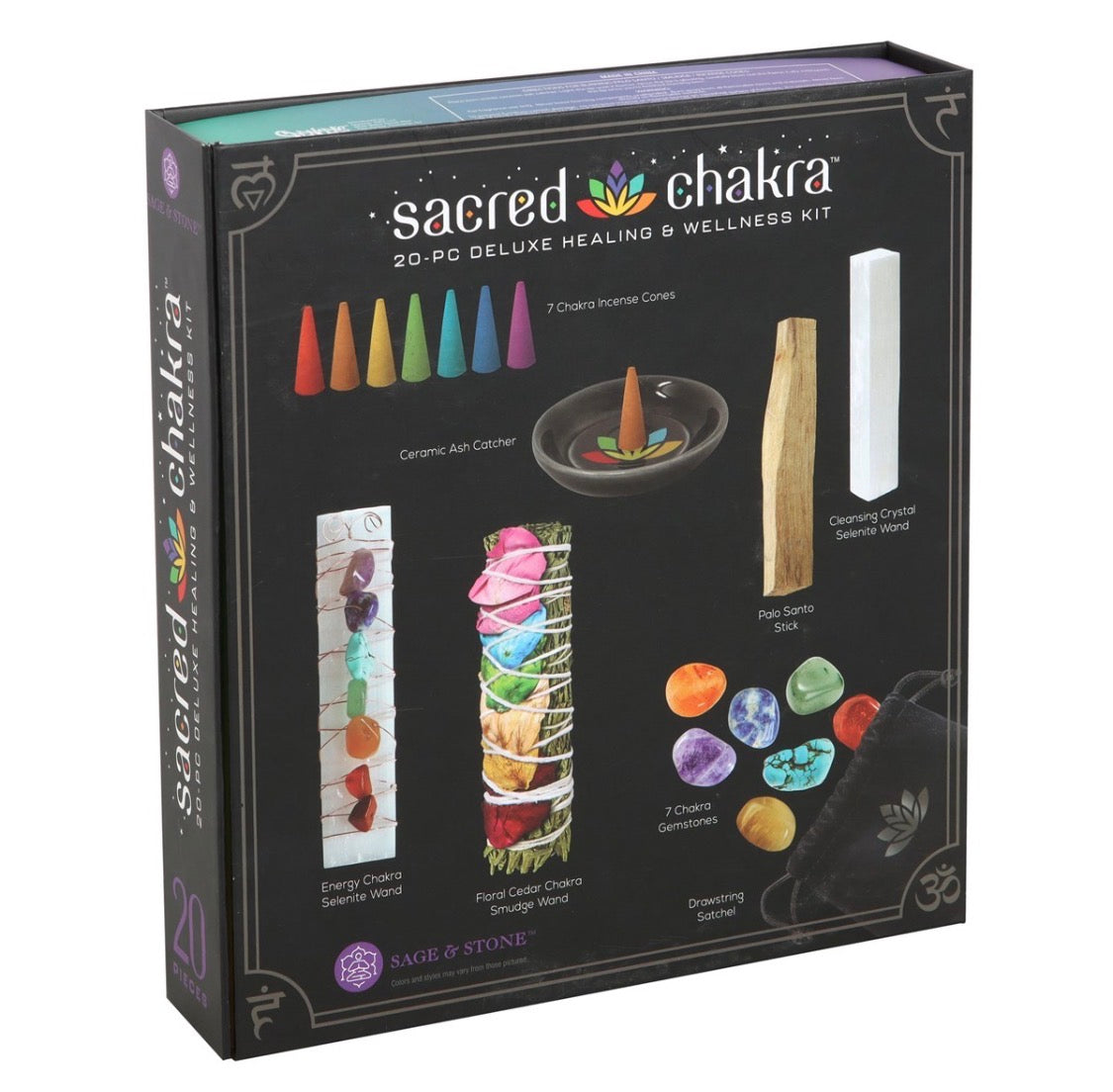 Sacred Chakra 20-Piece Deluxe Healing & Wellness Kit