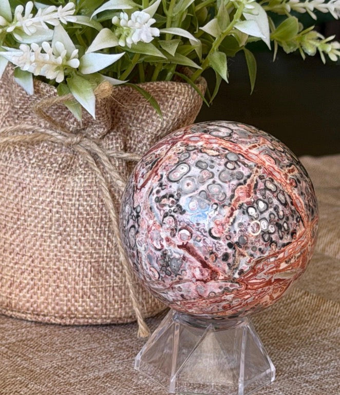 Leopardskin Jasper Sphere 50-60mm