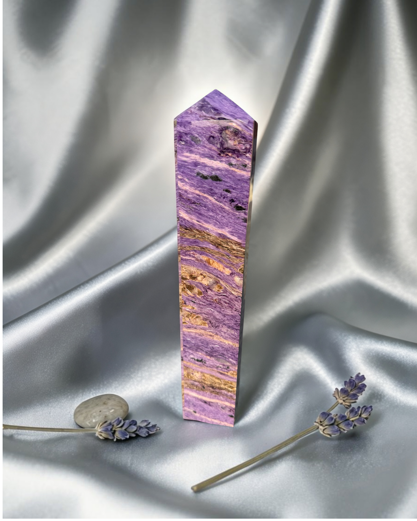 Charoite Crystal Tower | Large Statement Point | 1.377kg