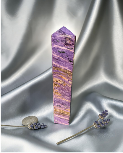 Charoite Crystal Tower | Large Statement Point | 1.377kg