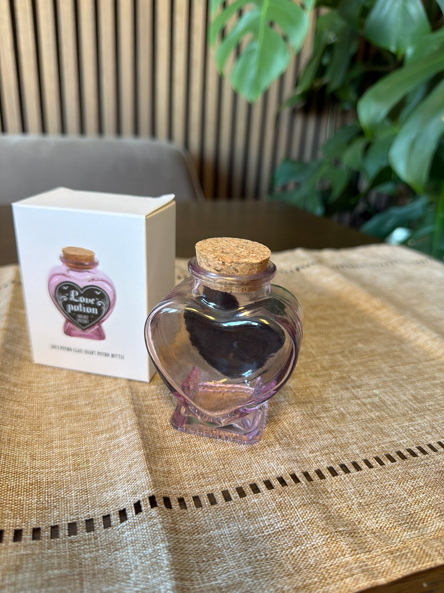 Love Potion Glass Heart Spell Jar