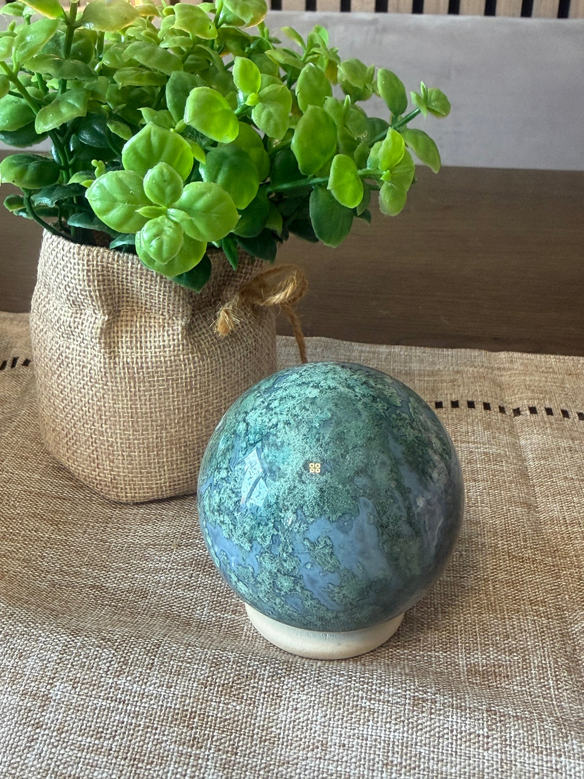 Moss Agate Sphere | 333g, 63mm