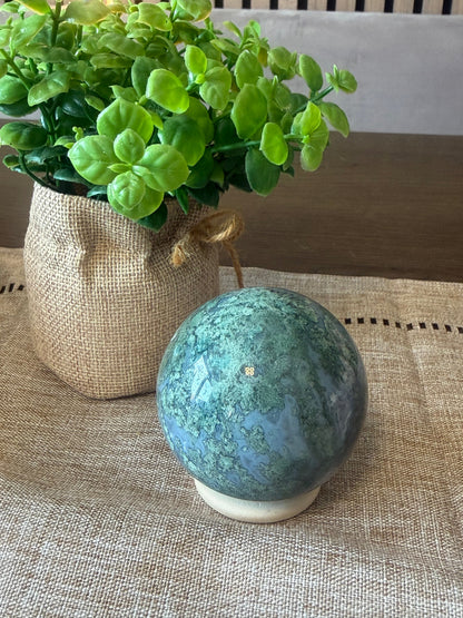 Moss Agate Sphere | 333g, 63mm
