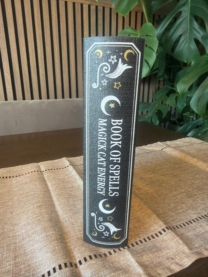 Book of Spells Magick Cat Energy Secret Storage Book Box