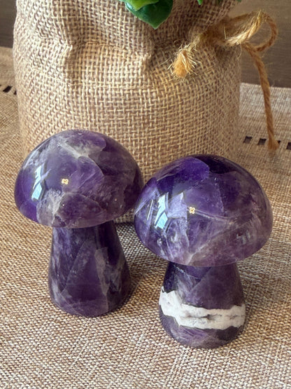 Crystal Mushroom Carving | Medium to Large