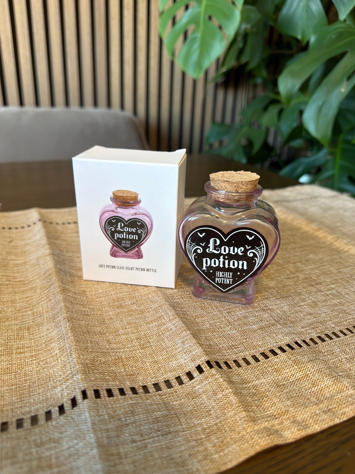 Love Potion Glass Heart Spell Jar