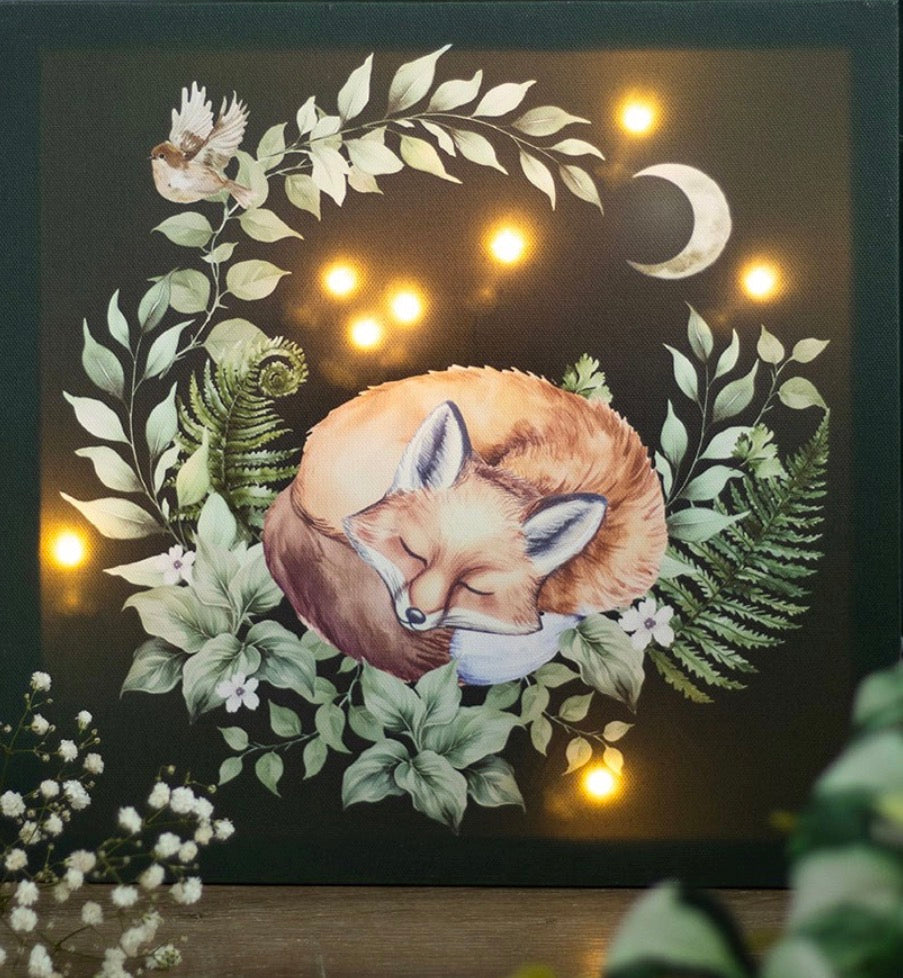 Enchanted Night Light-Up Canvas Wall Plaque