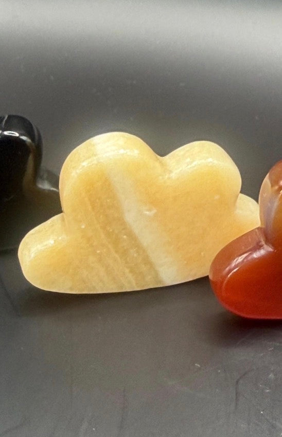 5 Crystal Clouds: Serpentine, Obsidian, Carnelian, Calcite, Jade