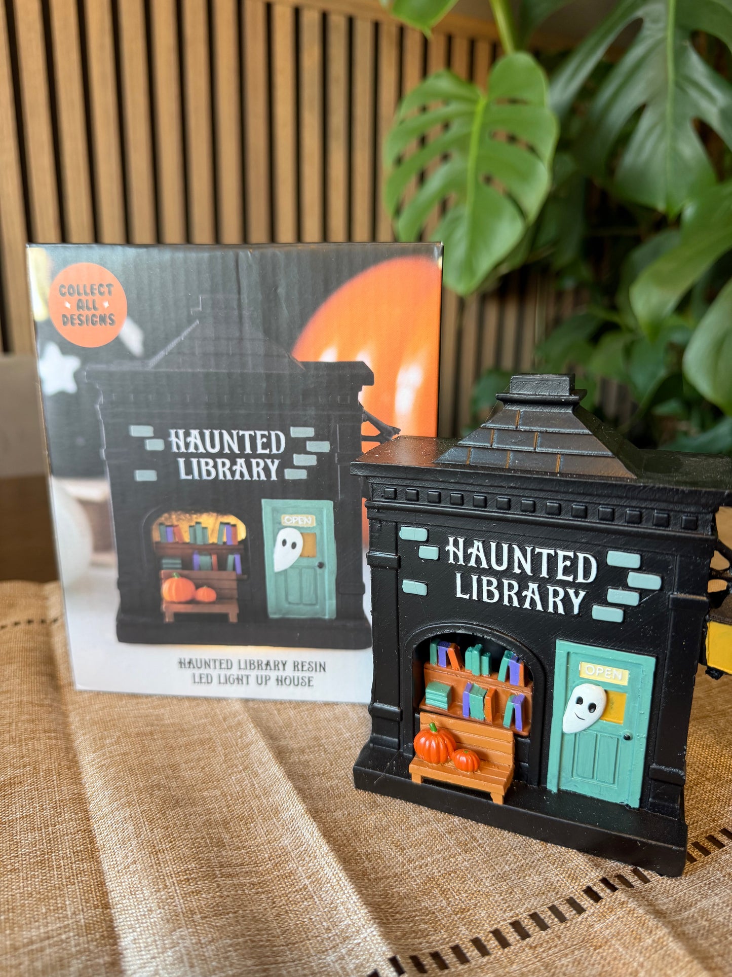 Haunted Library Resin LED Light Up House