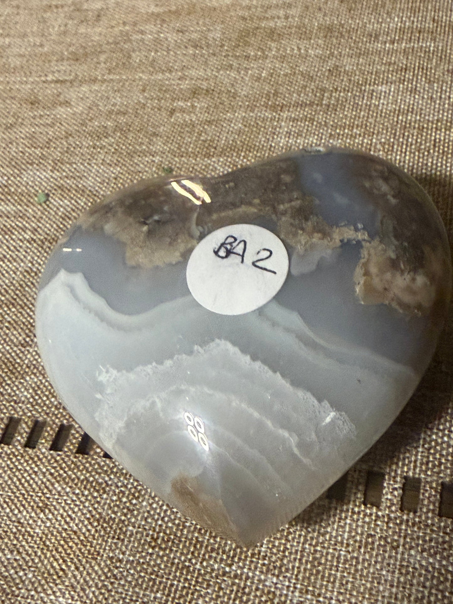 Banded Blue Orca Agate Heart