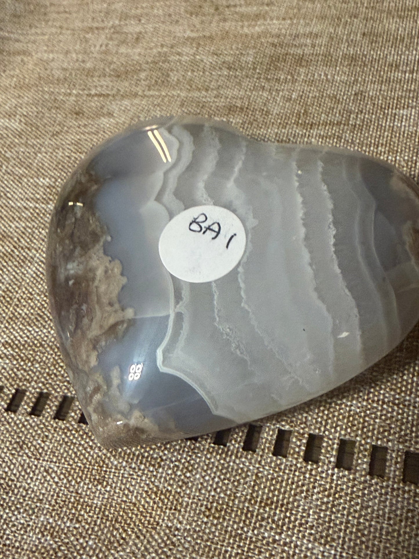 Banded Blue Orca Agate Heart