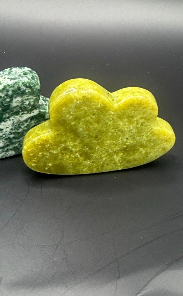 5 Crystal Clouds: Serpentine, Obsidian, Carnelian, Calcite, Jade