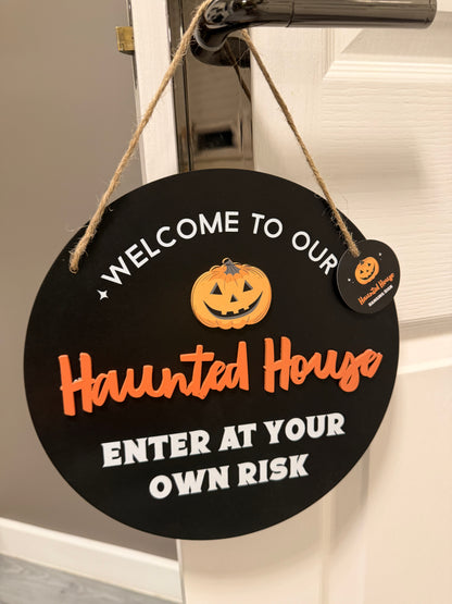 Halloween hanging signs