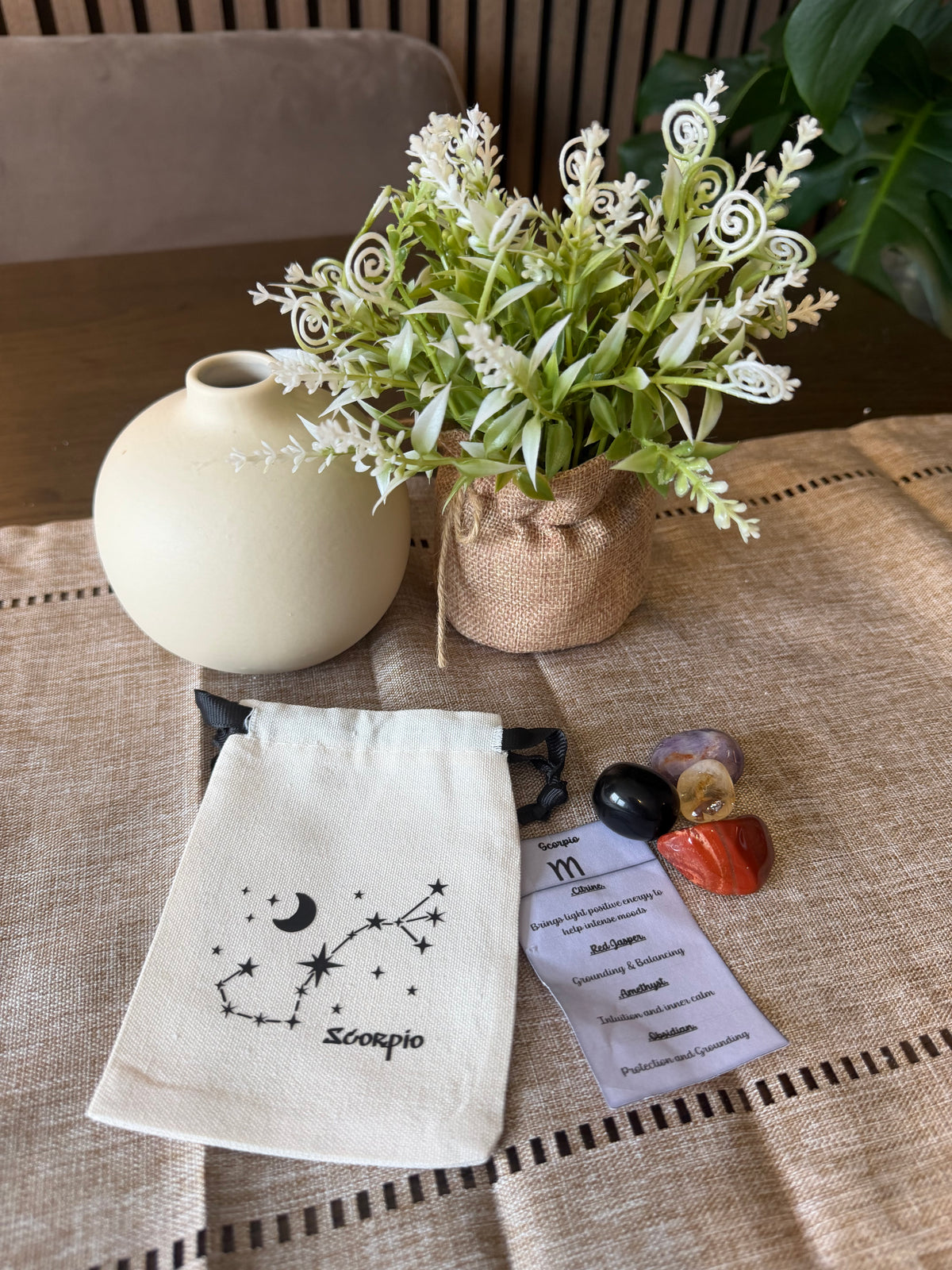 Zodiac Tumble Bag with Information Card