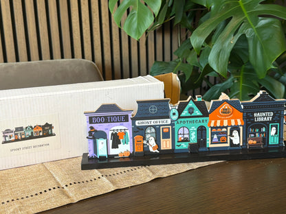 Spooky Street Wooden Halloween Decoration