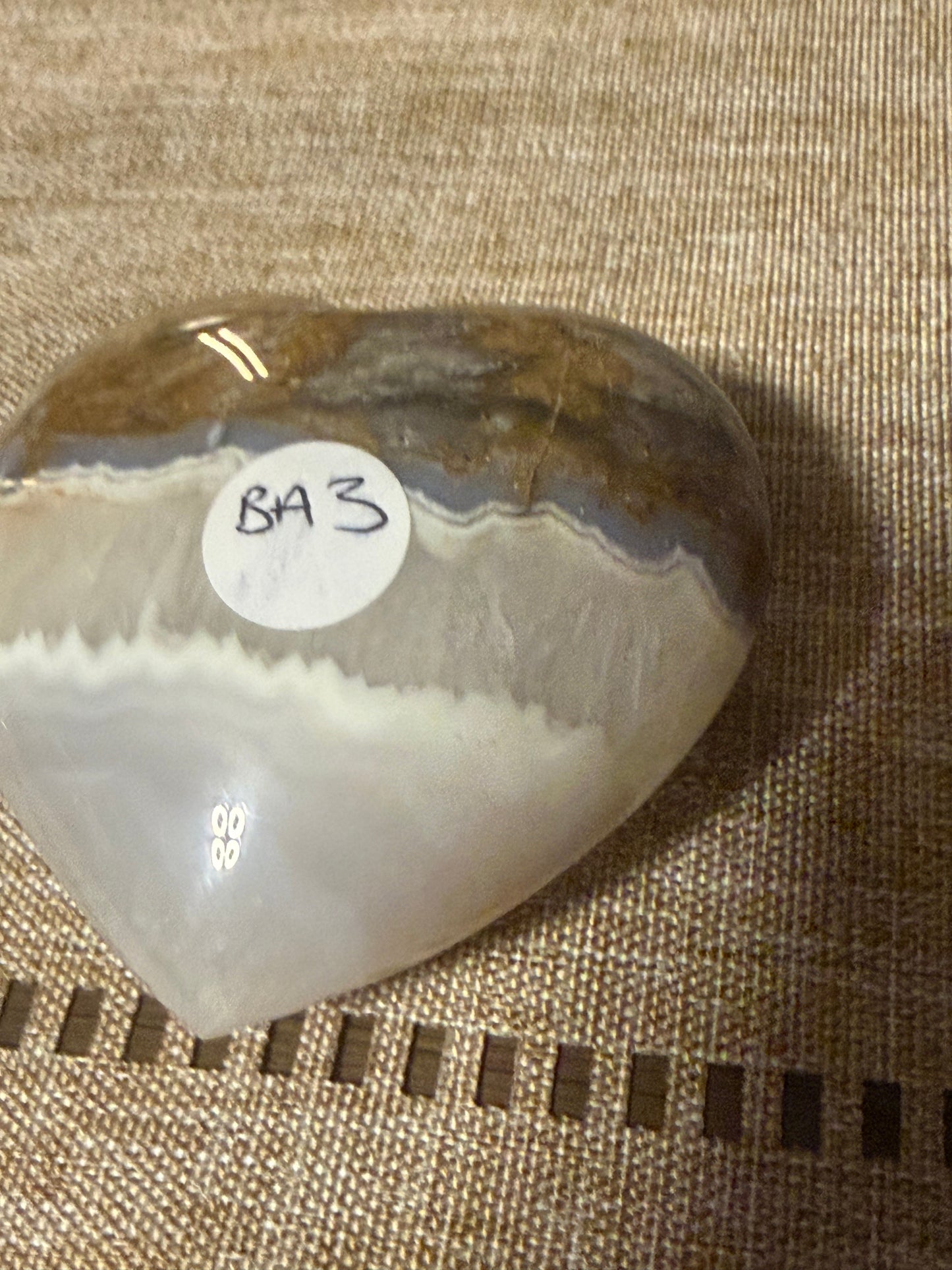 Banded Blue Orca Agate Heart