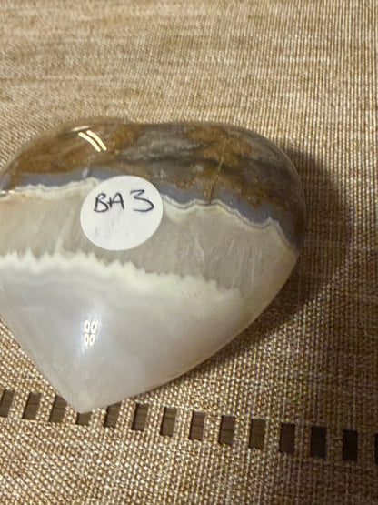 Banded Blue Orca Agate Heart