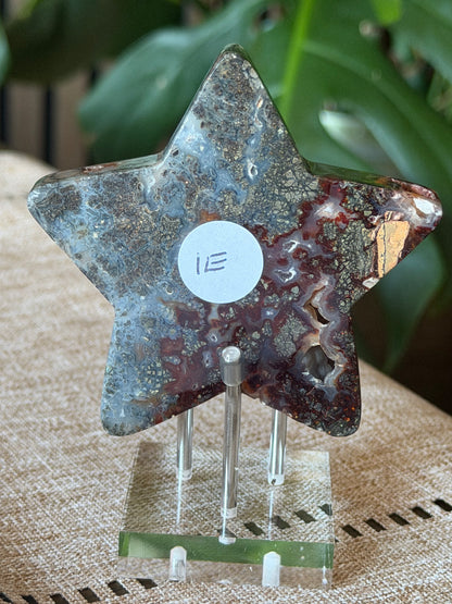 Red Marcasite Stars