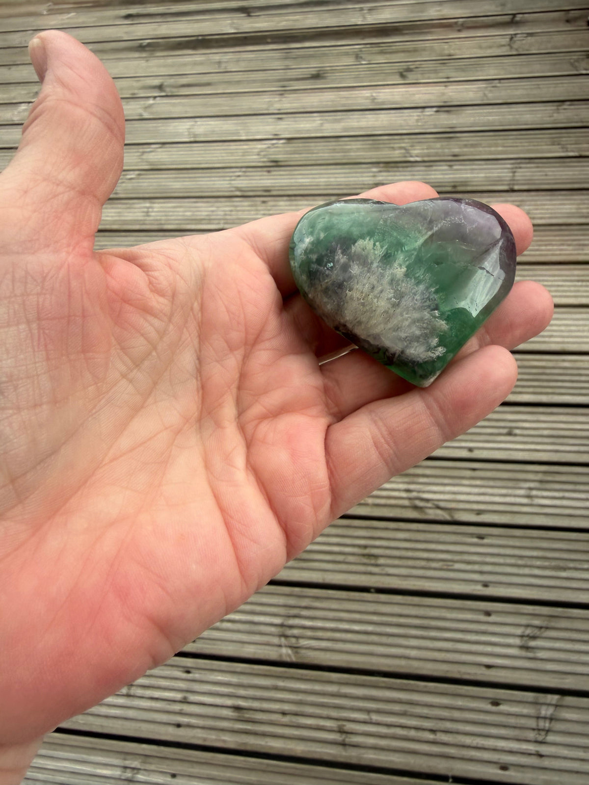 Feather Fluorite Hearts