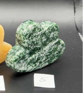 5 Crystal Clouds: Serpentine, Obsidian, Carnelian, Calcite, Jade