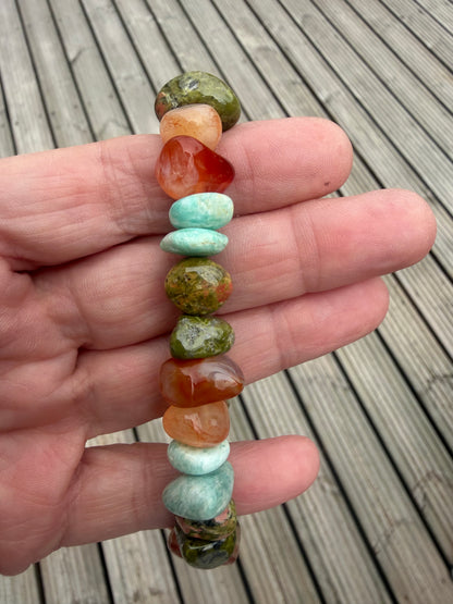 Natural Crystal Chip Bracelets