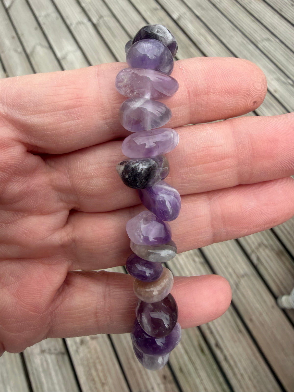 Natural Crystal Chip Bracelets