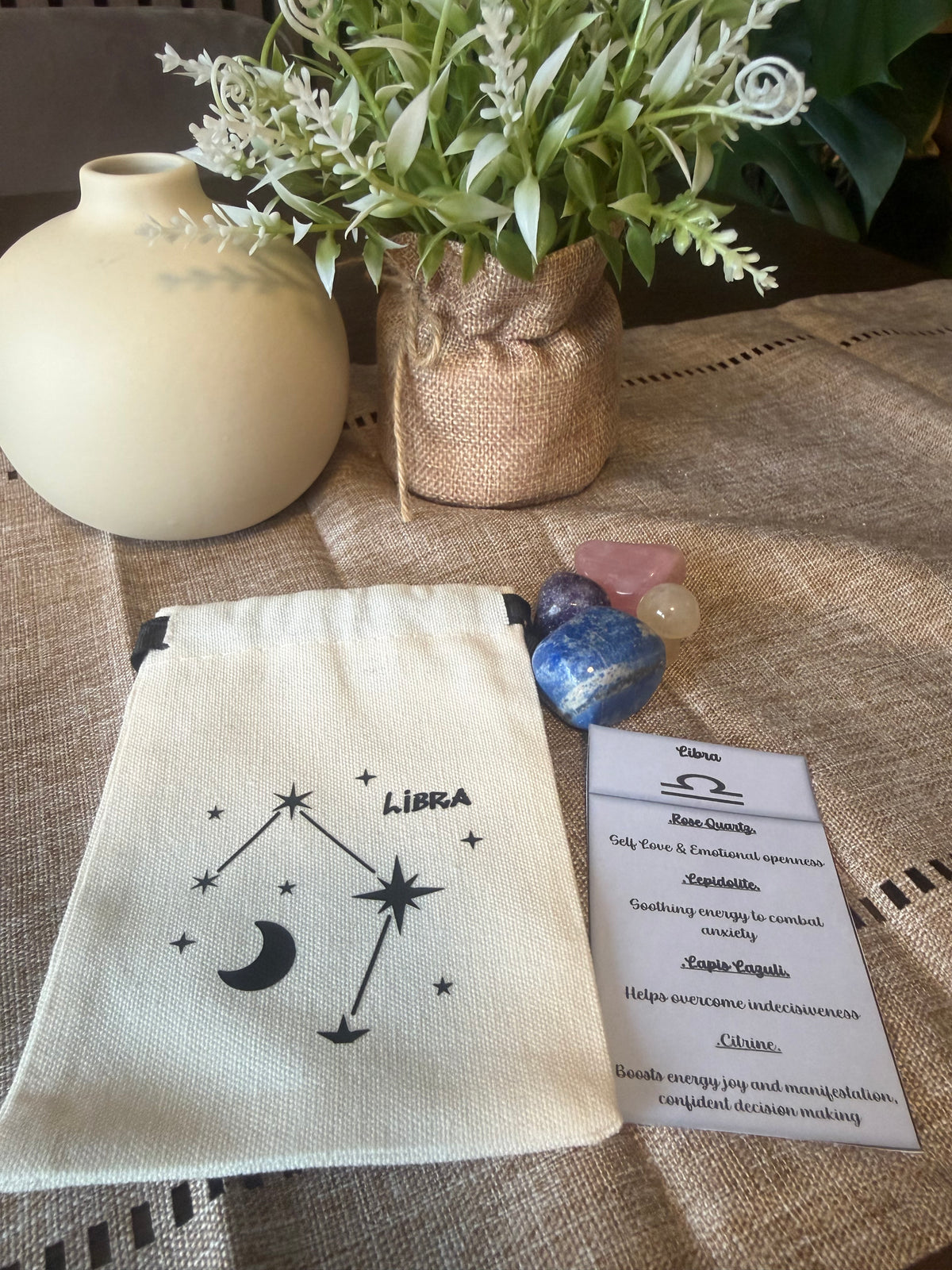 Zodiac Tumble Bag with Information Card