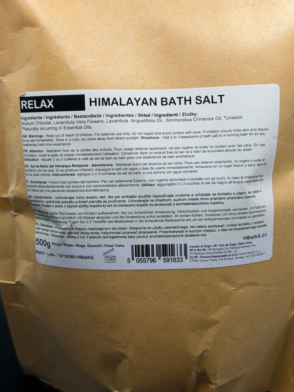 Ancient Wisdom Himalayan Bath Salt — Relax