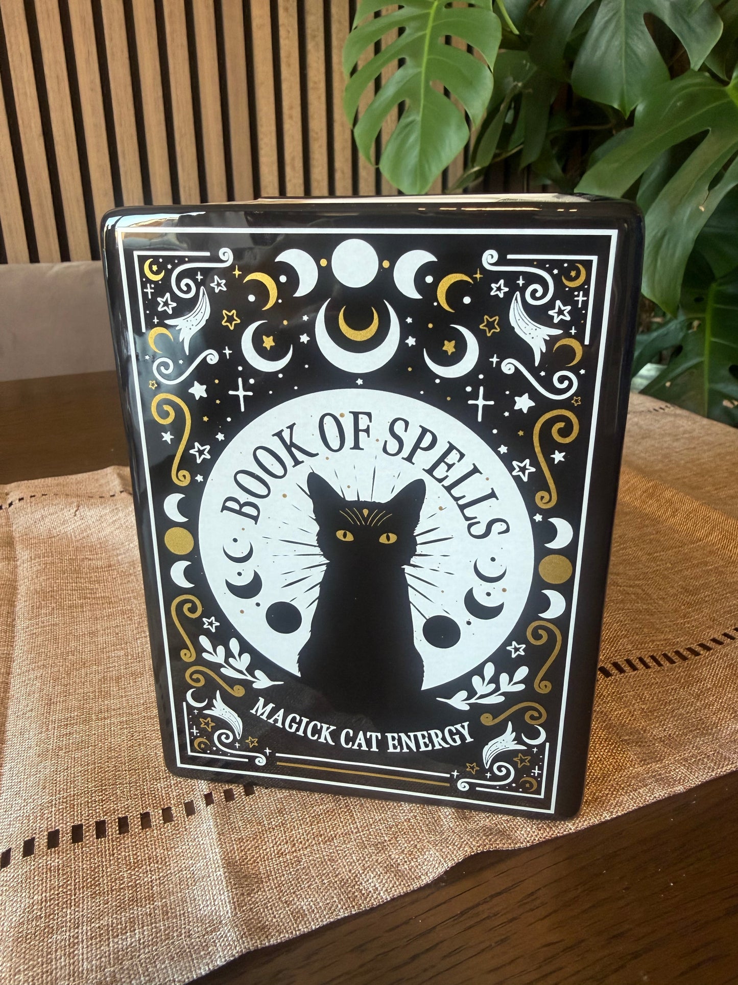 Book of Spells Magick Cat Energy Ceramic Oil Burner & Wax Warmer