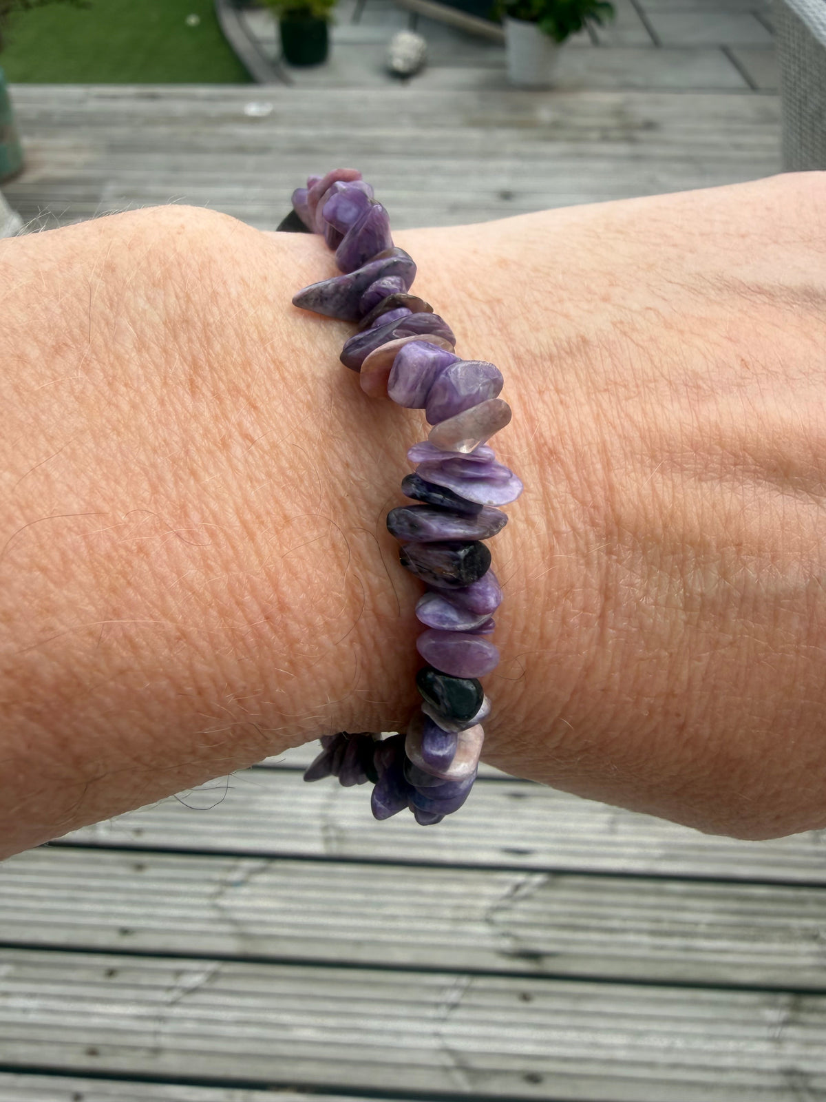 Natural Crystal Chip Bracelets