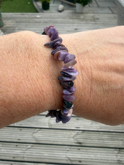 Natural Crystal Chip Bracelets