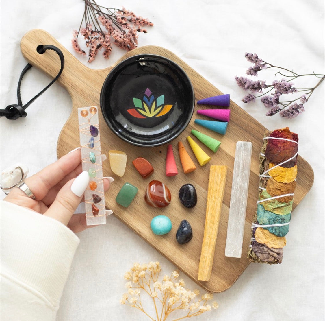 Sacred Chakra 20-Piece Deluxe Healing & Wellness Kit