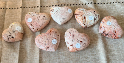 Mexican Agate Druzy Heart