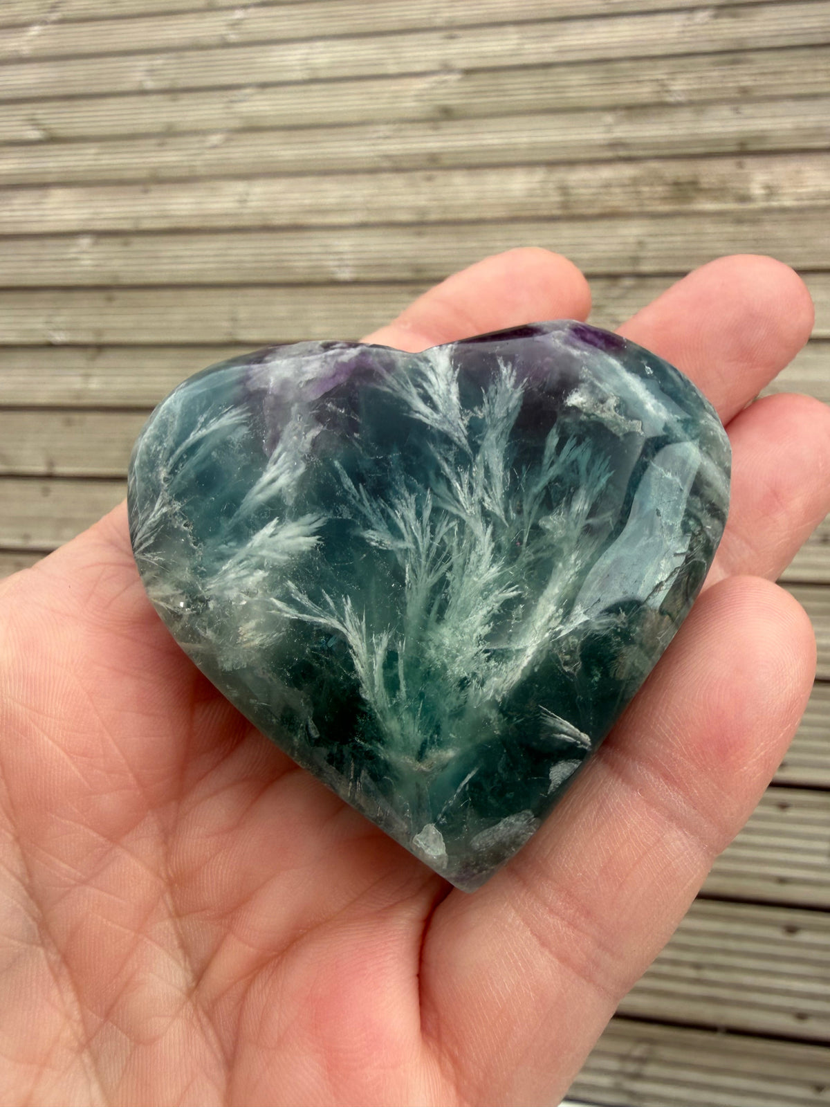 Feather Fluorite Hearts