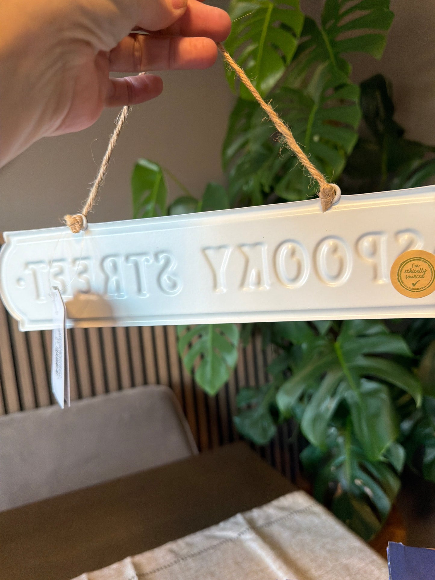 Spooky Street Metal Hanging Sign