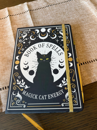Book of Spells Magick Cat Energy Journal
