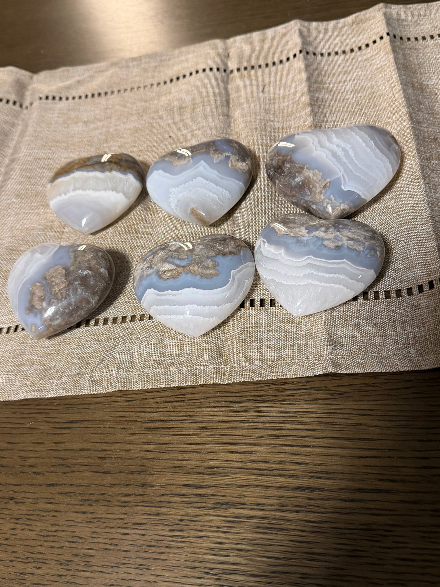 Banded Blue Orca Agate Heart