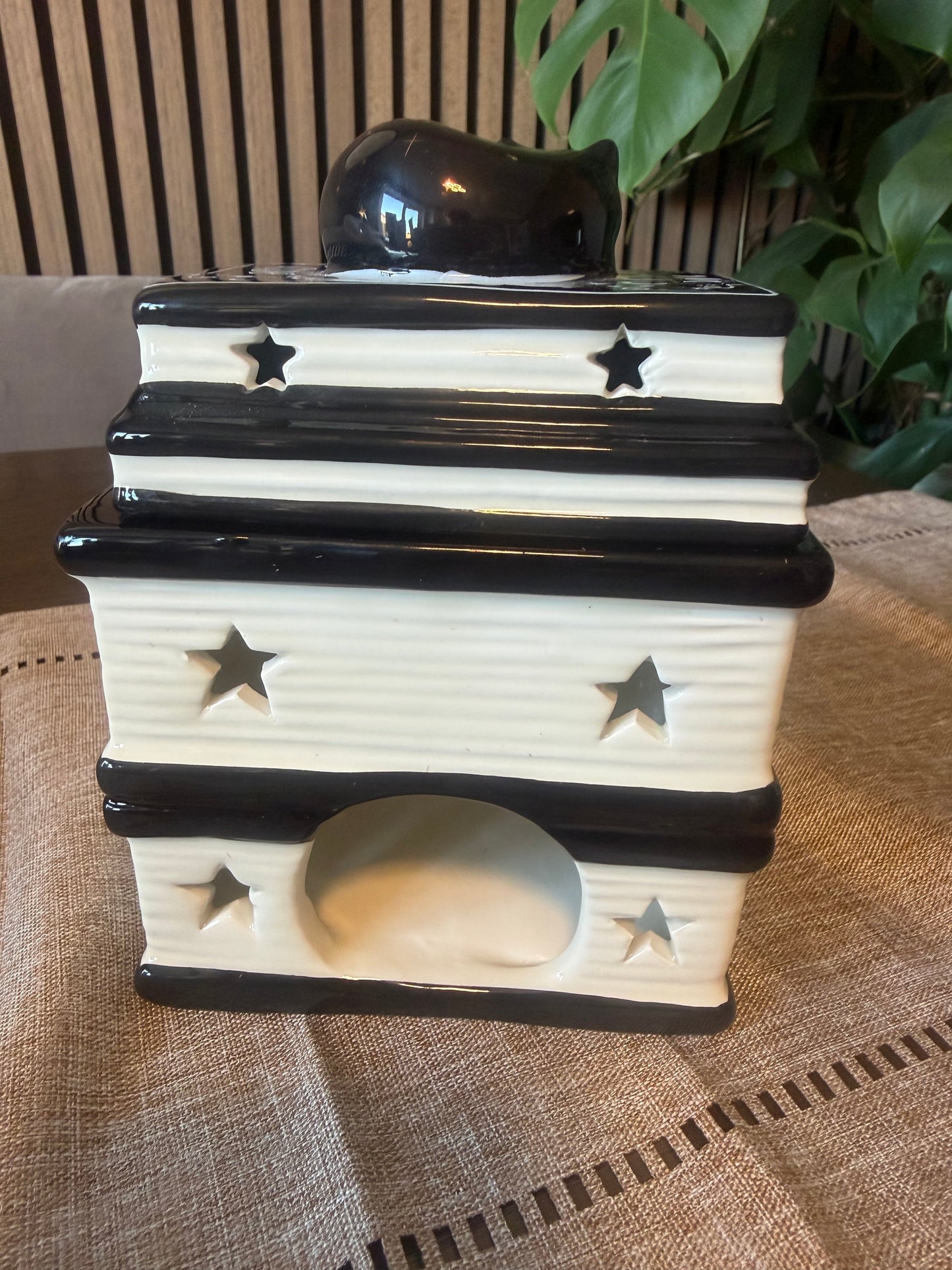 Cat Magick Stacked Books Ceramic Oil Burner